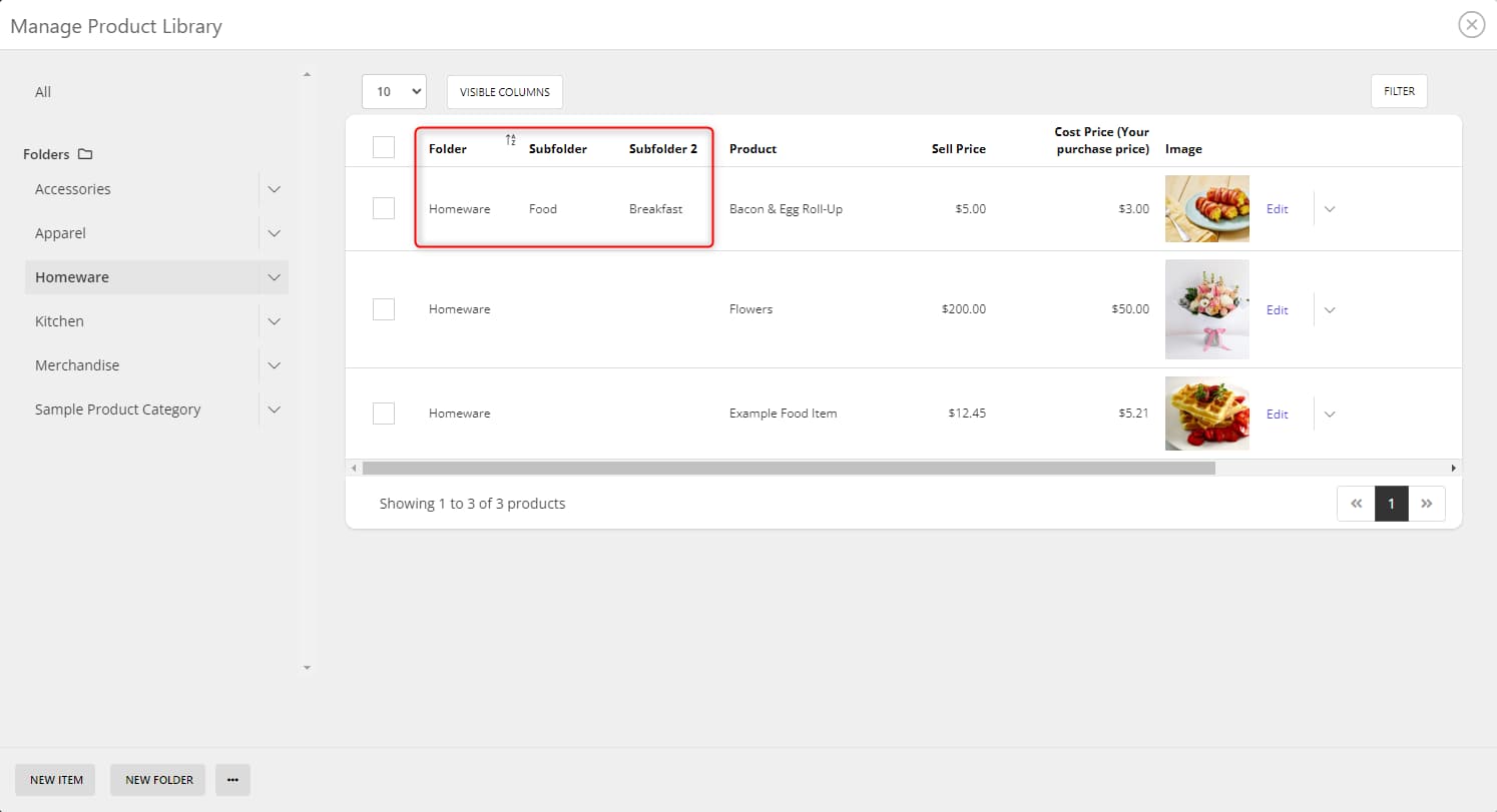 QuoteCloud - Sales Quote, Sales Proposal and Contracts Software - Creating Sub-Folders in the Product Catalogue (Java Edition) - illustration da8eedc9-06ec-4425-9975-51c7dcfb9fb3