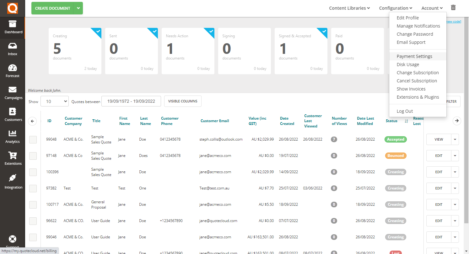 QuoteCloud - Sales Quote, Sales Proposal and Contracts Software - How to Change Your Company Name and Address Details (Java Edition) - illustration 697961aa-8ccf-49f3-91ea-25f0bdf26412