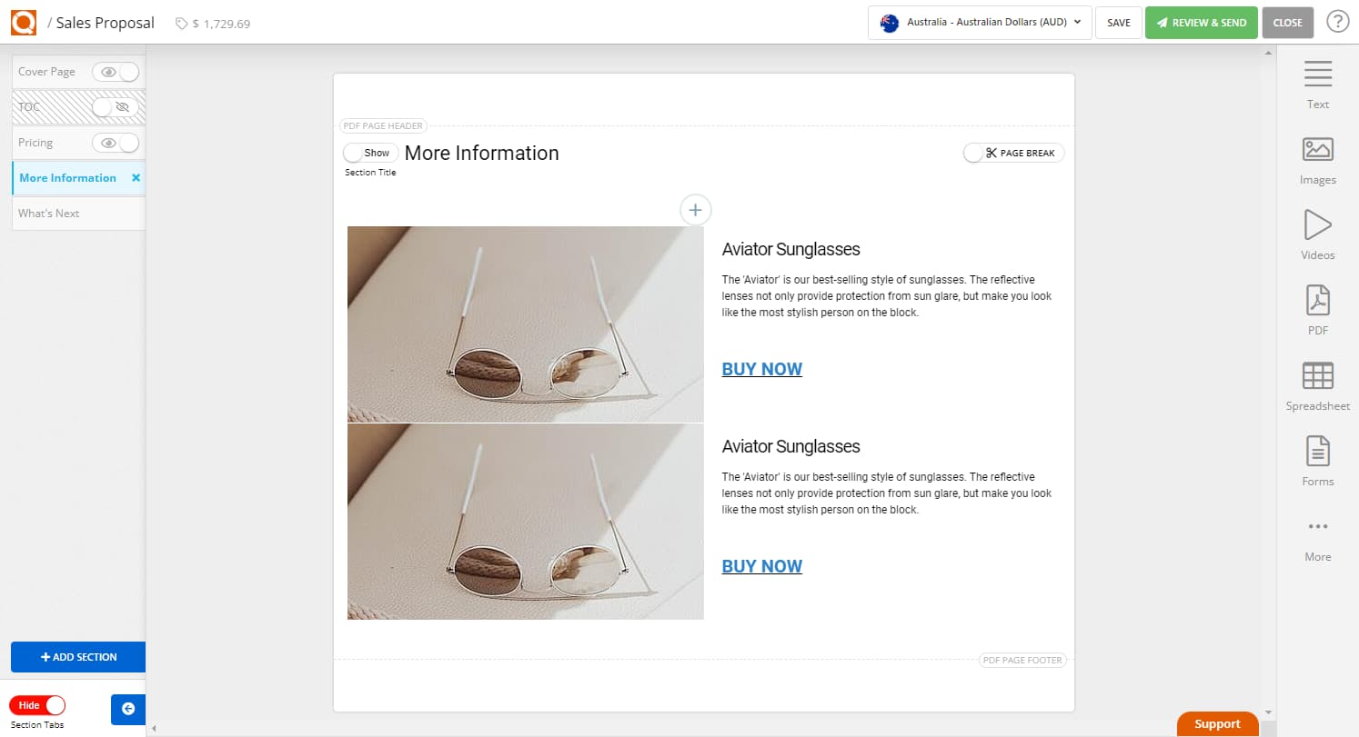 QuoteCloud - Sales Quote, Sales Proposal and Contracts Software - How to Duplicate a Row in the Sales Quote Editor (Java Edition) - illustration 06556154-015d-41d6-b225-a66ce68f12b2