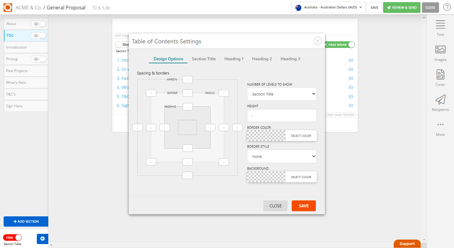 QuoteCloud - Sales Quote, Sales Proposal and Contracts Software - How To Style Your Table Of Contents In A Sales Quote Document (Java Edition) - illustration 67f75b58-ae4b-4f67-b83c-136341c7eeb2