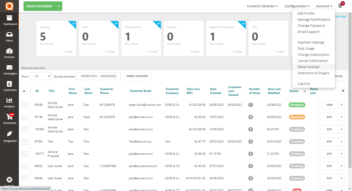 QuoteCloud - Sales Quote, Sales Proposal and Contracts Software - Paying an overdue subscription invoice (Java Edition) - illustration 697961aa-8ccf-49f3-91ea-25f0bdf26412