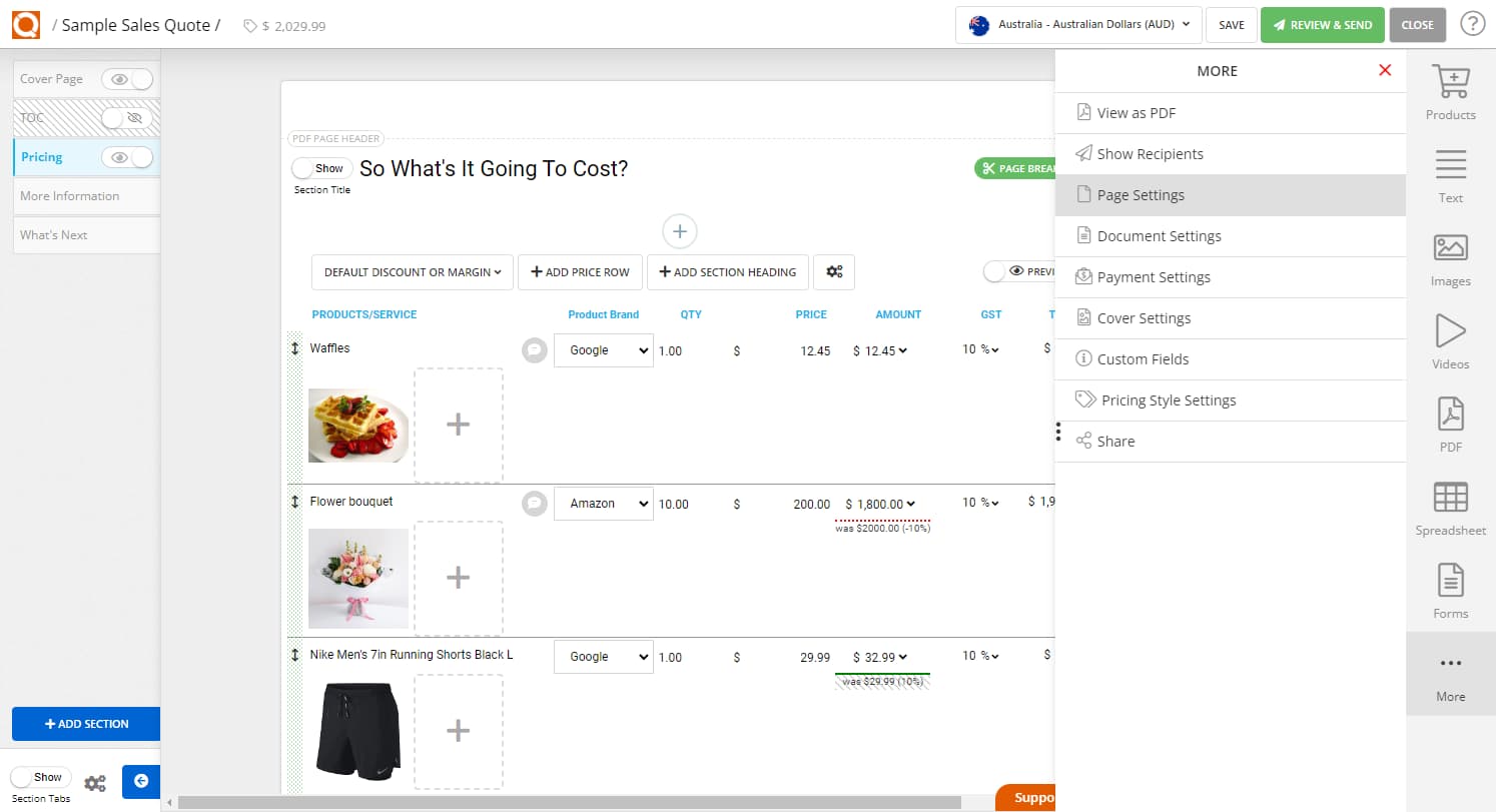 QuoteCloud - Sales Quote, Sales Proposal and Contracts Software - Adjusting Fonts and Colours in a Template or Sales Quote (Java Edition) - illustration bc59d688-59e7-4576-9c84-beafd9ec1ecd