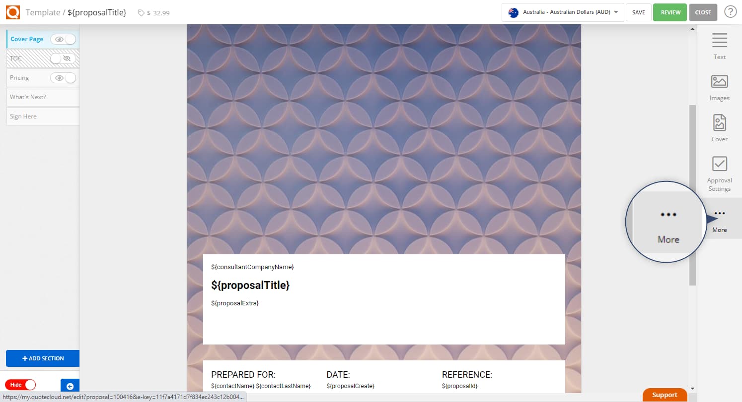 QuoteCloud - Sales Quote, Sales Proposal and Contracts Software - How To Set Formatting Options For Your Blank Sales Quote Template (Java Edition) - illustration 7e07bf7a-d0a9-4a9c-85cb-ce972c639382