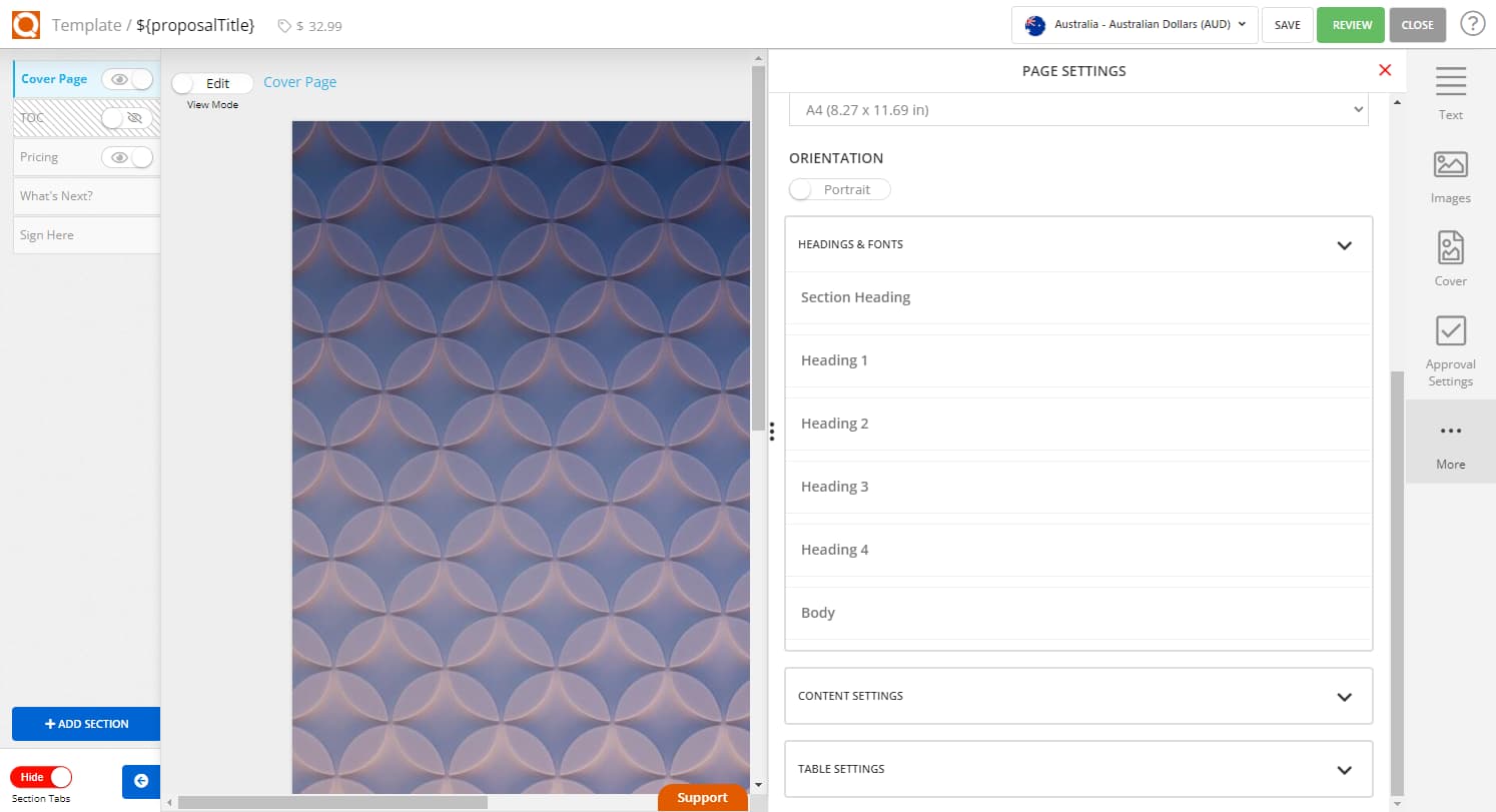 QuoteCloud - Sales Quote, Sales Proposal and Contracts Software - How To Set Formatting Options For Your Blank Sales Quote Template (Java Edition) - illustration ffabbdf1-53a6-4cf0-91e0-1b90dff121e8