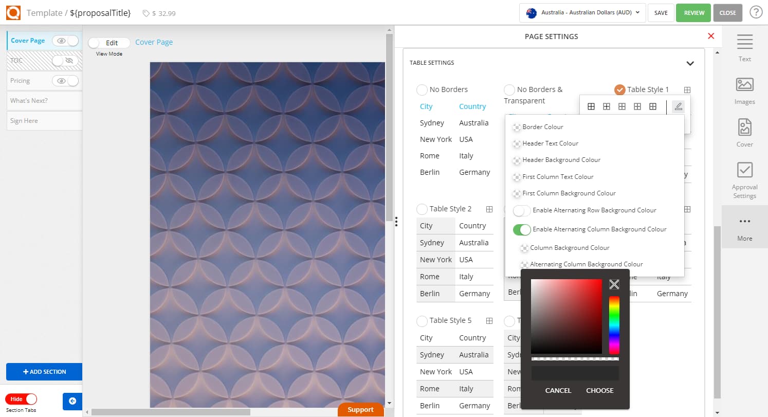 QuoteCloud - Sales Quote, Sales Proposal and Contracts Software - How To Set Formatting Options For Your Blank Sales Quote Template (Java Edition) - illustration 7d9a6d1c-9b33-4c70-adbc-f7d7cee2efb0