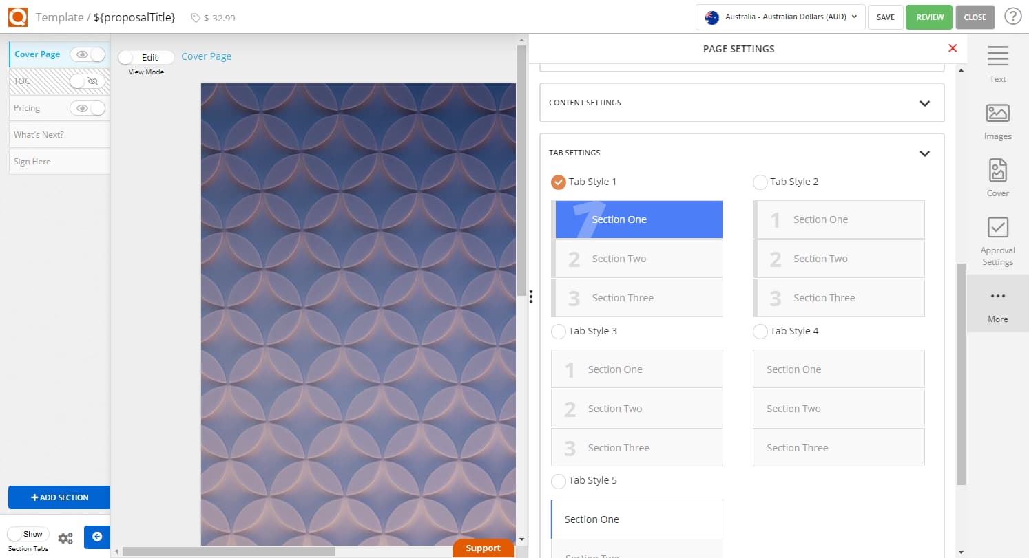QuoteCloud - Sales Quote, Sales Proposal and Contracts Software - How To Set Formatting Options For Your Blank Sales Quote Template (Java Edition) - illustration 0497276f-0729-40f5-96bf-2806c5a4d399