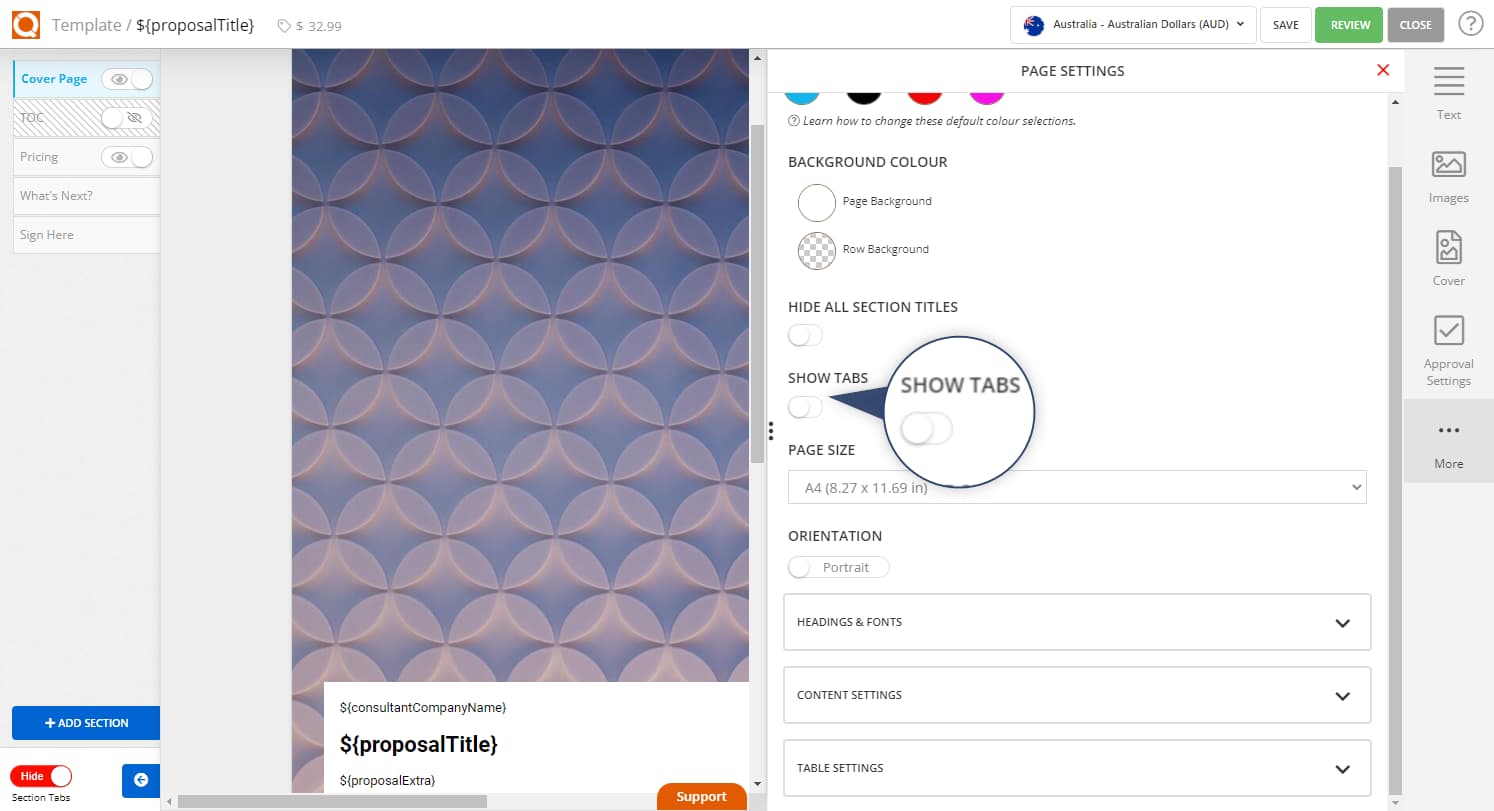QuoteCloud - Sales Quote, Sales Proposal and Contracts Software - How To Set Formatting Options For Your Blank Sales Quote Template (Java Edition) - illustration 123d6071-fe2c-4d4d-bb03-bc5c8b9016c9