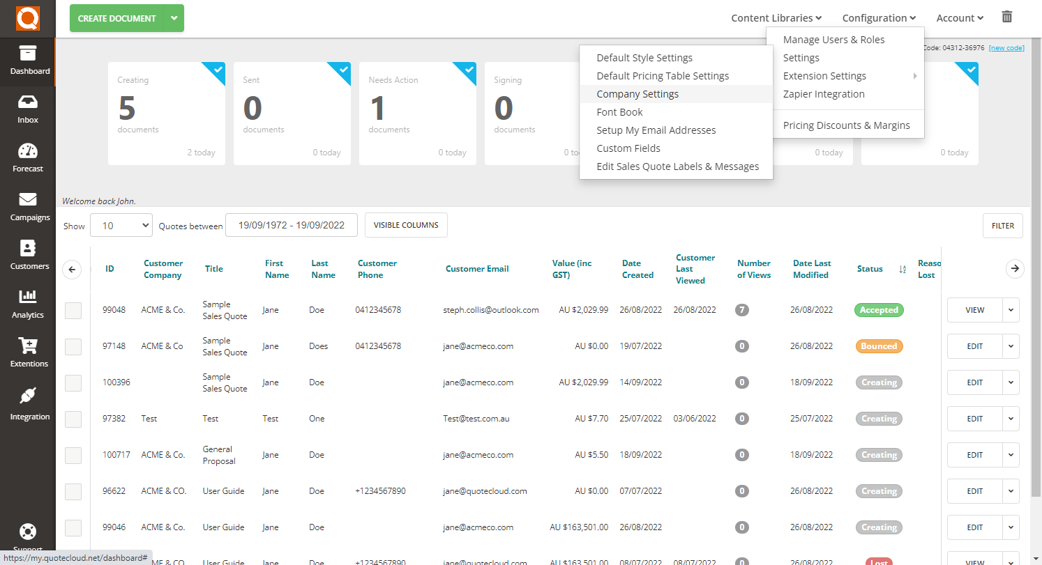 QuoteCloud - Sales Quote, Sales Proposal and Contracts Software - Switch Off The Profit Margin Calculation In The Sales Quote Editor - illustration 26a3a39c-f5a7-4fab-8bb4-80a9184e6041