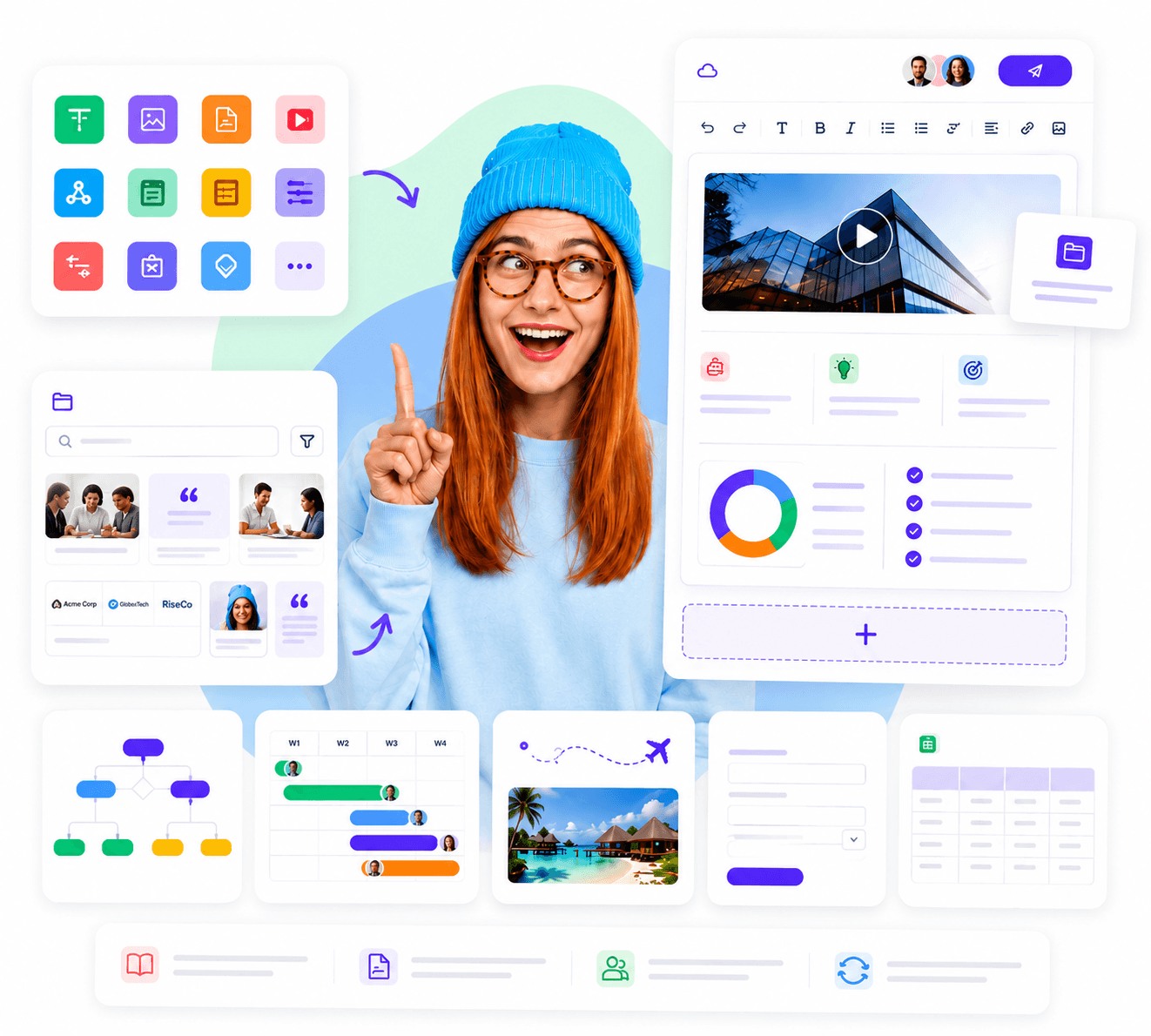 QuoteCloud - Sales Quote, Sales Proposal and Contracts Software - 18 Powerful Content Blocks for Interactive Business Documents | QuoteCloud - illustration 6caf9575-209a-40b3-b296-b2c57edf5b23