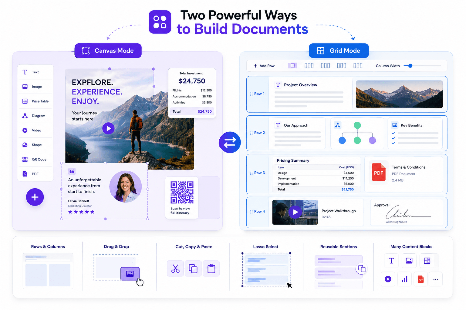 QuoteCloud - Sales Quote, Sales Proposal and Contracts Software - Canvas & Grid Edit Modes - illustration 6caf9575-209a-40b3-b296-b2c57edf5b23
