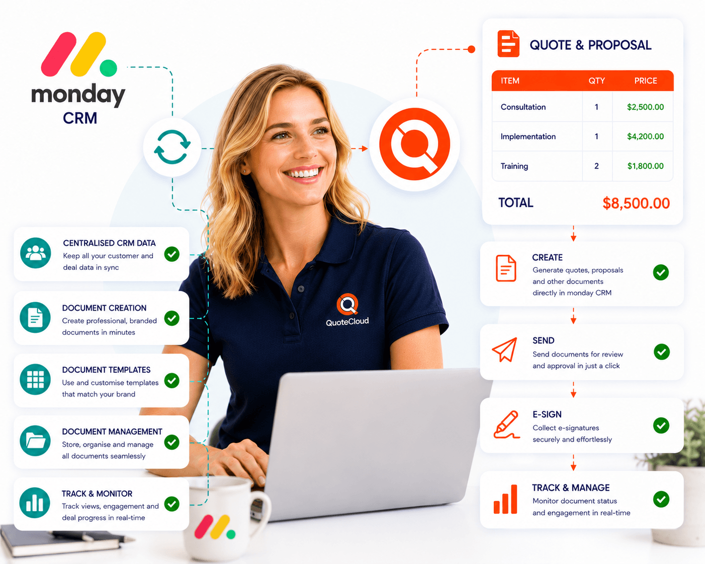 QuoteCloud - Sales Quote, Sales Proposal and Contracts Software - mondaydotcom CRM with QuoteCloud - illustration d5e1376a-8836-41c6-9cfb-896abf5d07fd