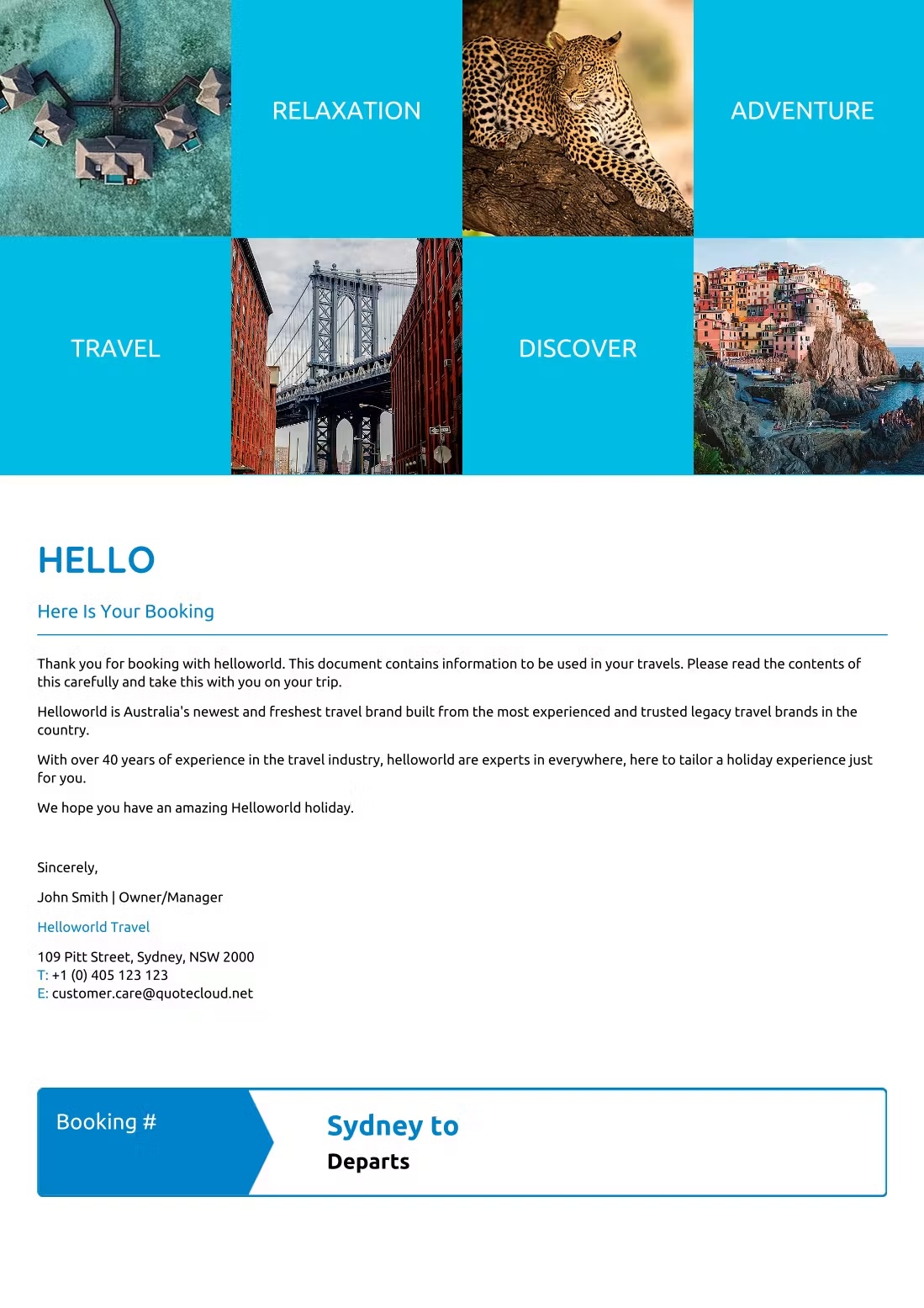 QuoteCloud - Sales Quote, Sales Proposal and Contracts Software - Enhanced Itineraries with Tres CCTE - illustration 3d596fbd-21ce-4f67-8acc-18d5205e64c8